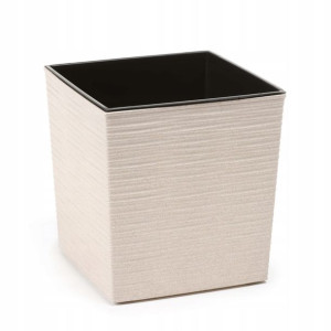 Donica Juka 19 X19 Cm Dłuto Eco Wood Kolor Biały