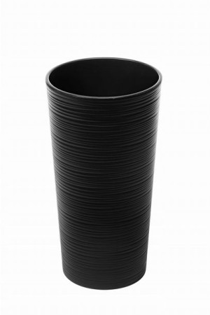 Donica Lilia Średnica 25 Cm Dłuto Kolor Czarny