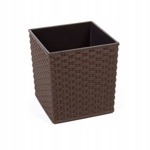 Donica Juka Średnica 30 Cm Rattan Mokka