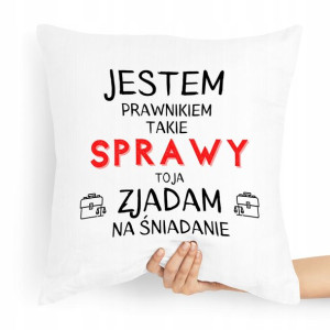 Poduszka Prezent Dla Prawnika Takie Sprawy Zjadam