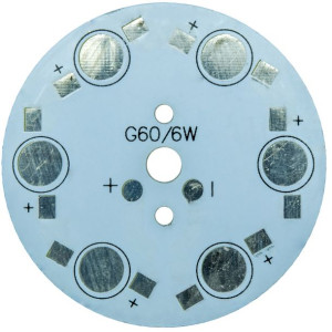 Radiator Pcb Baza Dla 6 Led 49mm Płytka 1w 3w 5w