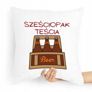 Poduszka Prezent Dla Teścia Sześciopak Teścia