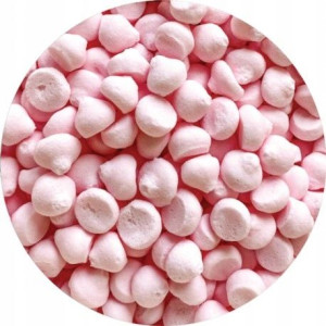 DEKORACJA POSYPKA mini bezy beziki różowe 50g