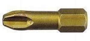Bit do śrub z gniazdem krzyżowym PH 1/4“, zbliżony do DIN 3126 C 6,3, bardz