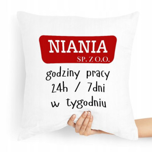 Prezent Poduszka Dla Niani Opiekunka Godziny Pracy