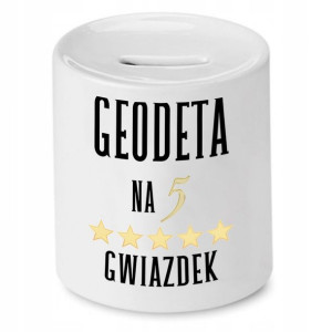 Skarbonka Dla Geodety Na Pięć Gwiazdek Prezent