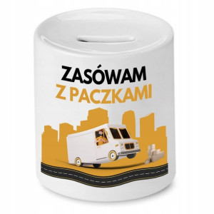 Skarbonka Dla Kuriera Zasówam Z Paczkami