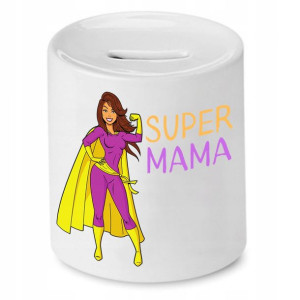 Skarbonka Dla Mamy Matki Super Mama Prezent