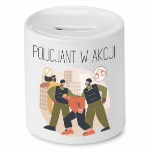 Skarbonka Dla Policjanta Policjant W Akcji Prezent