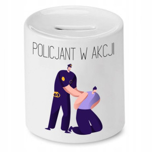 Skarbonka Dla Policjanta Policjant W Akcji Prezent