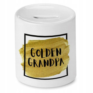Skarbonka Dzień Dziadka Golden Grandpa Prezent