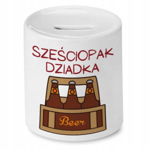 Skarbonka Dzień Dziadka Sześciopak Dziadka Prezent