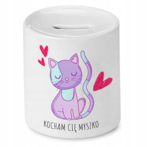 Skarbonka Prezent Walentynki Kocham Cię Myszko