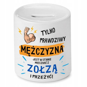 Skarbonka Śmieszna Zabawna Prawdziwy Mężczyzna