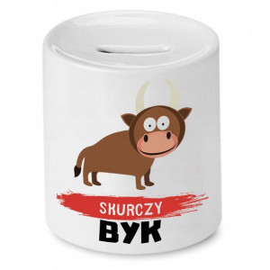 Skarbonka Śmieszna Zabawna Skurczy Byk Prezent