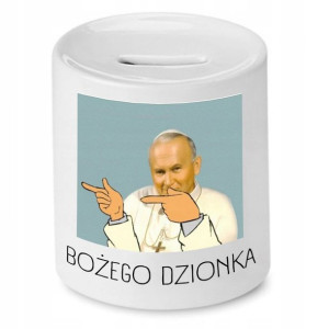 Skarbonka Śmieszny Prezent Jan Paweł Papież Papaj