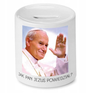 Skarbonka Śmieszny Prezent Jan Paweł Papież Papaj