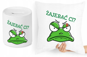 Zabawny Zestaw Poduszka + Skarbonka Prezent