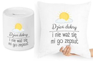 Zabawny Zestaw Poduszka + Skarbonka Prezent