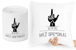 Zabawny Zestaw Poduszka + Skarbonka Prezent