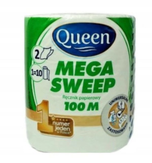 Ręcznik papierowy celuloza Queen biały 100m