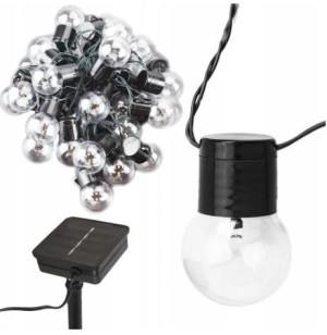 Girlanda Solarna Ogrodowa 20x Żarówek Kulek LED