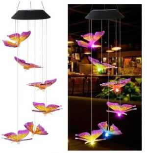 Lampki Solarne Motyle Dzwonek Wietrzny LED