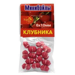 Mini kulki proteinowe 6x10mm przynęta Truskawka