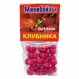 Mini kulki proteinowe 8x14mm przynęta Truskawka