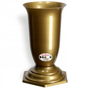 Wazon Flakon Na Cmentarz Grób Nagrobek Złoty 23cm