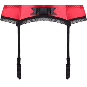 PAS DO POŃCZOCH SATYNOWY czerwony Marilyn M/L