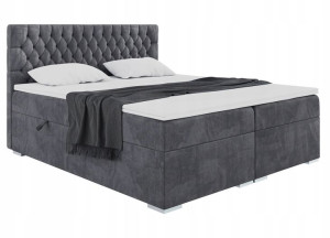 Łóżko kontynentalne duże 200x200 do sypialni loft