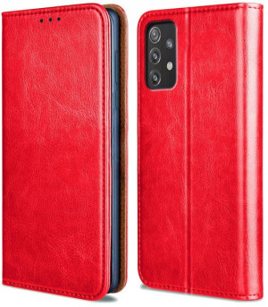 Etui SKÓRZANE do Samsung Galaxy A52 Case + SZKŁO