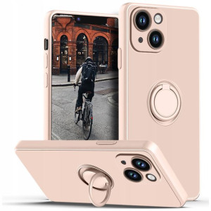 Etui do iPhone 13 |14 Silicone Ring + Szkło 9H
