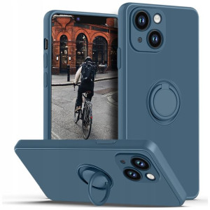 Etui do iPhone 13 |14 Silicone Ring + Szkło 9H