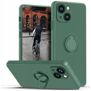 Etui do iPhone 13 |14 Silicone Ring + Szkło 9H