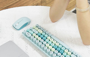 Bezprzewodowy zestaw klawiatura + myszka MOFII Bean 2.4G (Zielony)