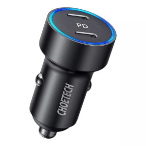 Choetech ładowarka samochodowa 2x USB Typ C Power Delivery 3.0 QuickCharge
