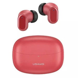 Słuchawki Bluetooth 5.1 USAMS TWS BH series bezprzewodowe czerwony/red