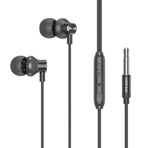 Słuchawki dokanałowe przewodowe Vipfan M07, 3.5mm (szare)