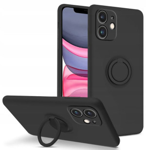 Etui Silicone Ring + Szkło 9H do iPhone 11