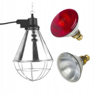 Lampa grzewcza sztuczna kwoka + promiennik ZESTAW