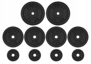 Obciążenie żeliwne 45KG ZESTAW talerzy krążek 30mm