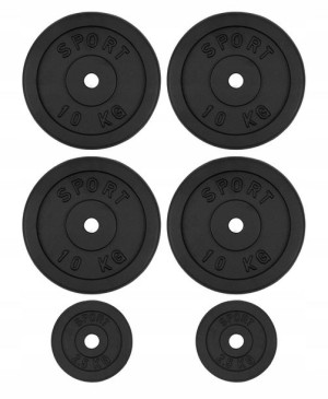 Obciążenie żeliwne 45KG ZESTAW talerzy krążek 28mm