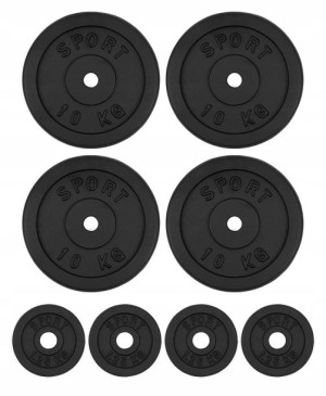 Obciążenie żeliwne 45KG ZESTAW talerzy krążek 28mm