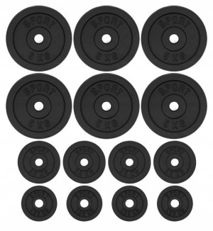 Obciążenie żeliwne 45KG ZESTAW talerzy krążek 28mm