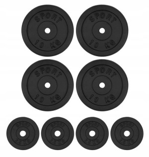 Obciążenie żeliwne 50KG ZESTAW talerzy krążek 30mm