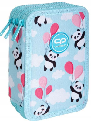 Coolpack Piórnik 3-komorowy+wyposażenie Panda
