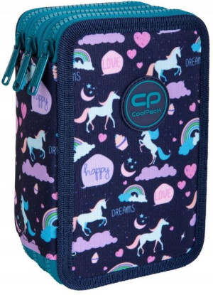 Coolpack Piórnik 3-komorowy+wyposażenie Unicorn