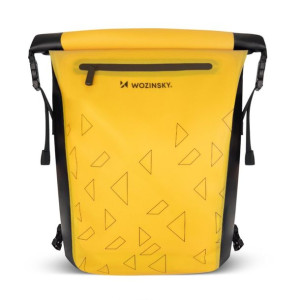 Torba rowerowa Wozinsky wodoodporna plecak na bagażnik 2w1 23l żółty